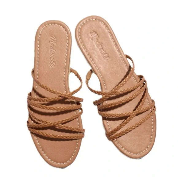 Madewell The Kathryn Espadrille Leather Slide Sandal - Picture 2 of 13